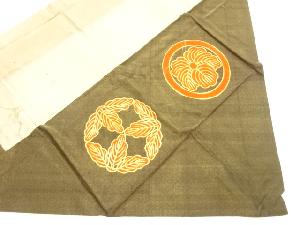 アンティーク　花丸紋刺繍打敷